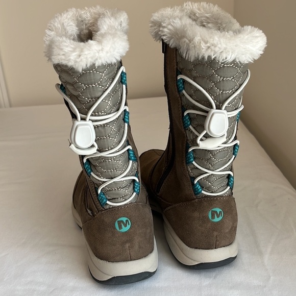 Merrell Jovilee winter boots Boulder/Sea Fog, W6 EUC very clean! - Picture 4 of 13